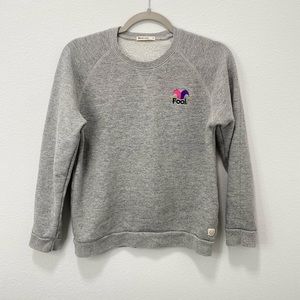 Marine Layer Jester  "Fool" Embroidered Crewneck Sweatshirt